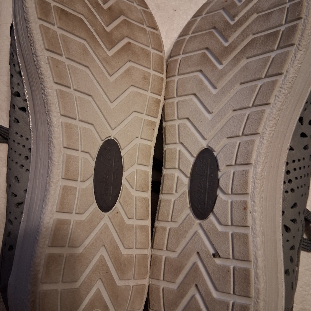 Andrea Conti Gray Sneakers, Laceup, Gray And White Shoes Sz 39, U.s. Size 8.5 - Picture 6 of 7
